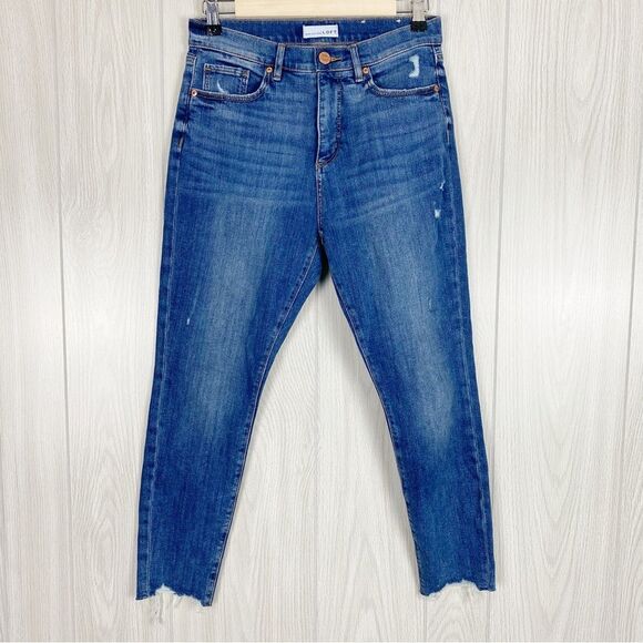 Loft | Medium Wash High Rise Straight Leg Jeans | Size 28 / 6 - Picture 1 of 9